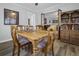 Dining room with wood table and built-in hutch at 8375 Shell House Rd, Edisto Island, SC 29438