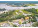 Aerial view of houses near the water with bridge in the background at 1157 Oak Bluff Ave, Charleston, SC 29492