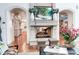 Living room fireplace with view into kitchen at 633 Barbados Dr, Charleston, SC 29492