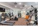 Home gym with various exercise equipment and mirrored walls at 633 Barbados Dr, Charleston, SC 29492