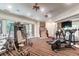 Home gym with various exercise equipment and mirrored walls at 633 Barbados Dr, Charleston, SC 29492