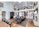 Open concept living room with hardwood floors and fireplace at 633 Barbados Dr, Charleston, SC 29492