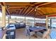 Covered outdoor kitchen and dining area overlooking water at 633 Barbados Dr, Charleston, SC 29492