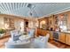 Cozy sitting area with hardwood floors and unique ceiling design at 633 Barbados Dr, Charleston, SC 29492