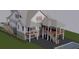 Two story home with large deck, stairs, and inground pool at 3806 Cameron Blvd, Isle of Palms, SC 29451