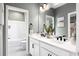 Bright bathroom with double vanity and a shower/tub combo at 234 Claret Cup Way, Charleston, SC 29414