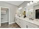 Elegant bathroom with double vanity and large mirror at 234 Claret Cup Way, Charleston, SC 29414