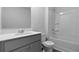 This bathroom has a sink and a shower with a tub at 148 Morning View Way, Moncks Corner, SC 29461