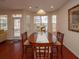 Casual dining area with hardwood floors and bay window at 8897 Cat Tail Pond Rd, Summerville, SC 29485