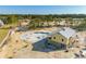 Aerial view of community pool and clubhouse under construction at 1636 Siloh St # 478, Mount Pleasant, SC 29466