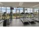 Bright gym featuring treadmills, elliptical machines, and ample natural light from large windows with outdoor views at 252 Cooper River Dr, Mount Pleasant, SC 29464