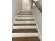 Wooden stairs with white risers at 140 Cantona Dr, Summerville, SC 29483