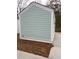 Exterior view of a light blue storage shed at 150 Cantona Dr, Summerville, SC 29483