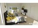 Bedroom 3 with two twin beds, TV, and built-in shelving at 35 W 9Th Street Ext, Folly Beach, SC 29439
