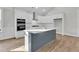 Kitchen island with white countertop and gray cabinets at 134 Cantona Dr, Summerville, SC 29483