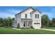 Two-story home with white siding, gray roof, and landscaping at 418 Queenview Ln, Charleston, SC 29414