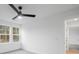 Bedroom with carpet, ceiling fan and two windows at 537 Rendezvous Way, Huger, SC 29450