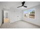 Bright bedroom with carpet, ceiling fan and windows at 537 Rendezvous Way, Huger, SC 29450