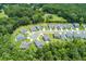 Aerial view of a residential neighborhood with houses and trees at 208 Cherry Grove Dr, Summerville, SC 29483