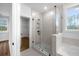 Spa-like bathroom with walk-in shower and soaking tub at 517 Rendezvous Way, Huger, SC 29450