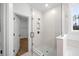 Bathroom with walk-in shower and closet access at 517 Rendezvous Way, Huger, SC 29450