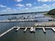 Aerial view of a marina with numerous boats and docks at 517 Rendezvous Way, Huger, SC 29450