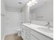 Bathroom with double vanity, white cabinets, and shower/tub combo at 130 Cantona Dr, Summerville, SC 29483