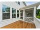 Screened porch and deck with wood flooring at 1686 Cultivation Ln # 544, Mount Pleasant, SC 29466