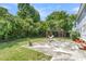 Large backyard with patio, gazebo, and hammock at 13 Charlyn Dr, Charleston, SC 29407