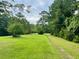 Picturesque grassy lawn with a dirt driveway leading to a private and serene landscape at 8272 Palmetto Rd, Edisto Island, SC 29438