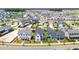 Aerial view of single-Gathering homes in a suburban neighborhood with fenced yards and mature trees at 450 Ripple Park Dr, Summerville, SC 29486