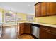 Kitchen features hardwood floors, island, and water views at 1713 Pimlico Blvd, Moncks Corner, SC 29461