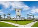 Welcoming community entrance with landscaped median, signage, and a water feature to greet residents and guests at 360 Bering Ln, Summerville, SC 29486
