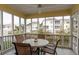 Screened porch with outdoor dining furniture and a view of the water at 2 Pelican Reach # Share 10, Isle of Palms, SC 29451