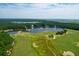 Aerial view of golf course with pond at 769 Bulls Bay Blvd, Awendaw, SC 29429