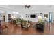 Spacious living room with hardwood floors and built-in shelving at 769 Bulls Bay Blvd, Awendaw, SC 29429