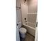 Neutral bathroom featuring a shower-tub combination with a white toilet and gray tile flooring at 8801 Lannister Dr, North Charleston, SC 29420