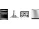 Stainless steel kitchen appliances: double oven, range hood, gas cooktop, and dishwasher at 100 Gray Pine Ln, Summerville, SC 29483