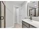 Modern bathroom with single vanity and walk-in shower at 166 Cantona Dr, Summerville, SC 29483