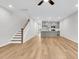 Spacious living area with hardwood floors and gray kitchen at 166 Cantona Dr, Summerville, SC 29483