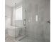 Bathroom featuring a glass enclosed shower, a standalone tub, neutral walls and a window for natural light at 506 Fiskdale Cir, Summerville, SC 29486