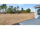 A spacious backyard backing to wooded area with a newly constructed patio, creating a private outdoor space at 107 Grange Cir, Summerville, SC 29486