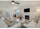 Comfortable living room features a fireplace, large windows and stylish decor at 113 O'Leary Circle, Summerville, SC 29483