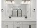 Bathroom featuring double sink vanity, and large glass shower at 2833 Auldreeke Rd, Johns Island, SC 29455