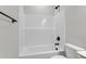 Clean bathroom with white shower-tub combo and black fixtures at 357 Wappoo Trace Ln, Summerville, SC 29486