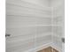 Spacious walk-in pantry featuring white wire shelving and wood-look flooring at 357 Wappoo Trace Ln, Summerville, SC 29486