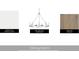 Selection of dining room design elements including wall paint, light fixture, and LVP flooring at 263 Darby Meadow Ln, Ridgeville, SC 29472