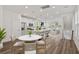 Open eat-in kitchen, featuring stainless steel appliances, modern lighting, and breakfast bar at 1832 Helm Ave, North Charleston, SC 29405
