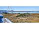 Aerial view of marsh and Arthur Ravenel Jr. Bridge at 169 Cooper River Dr, Mount Pleasant, SC 29464