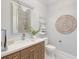 Modern bathroom with glass shelves and updated vanity at 169 Cooper River Dr, Mount Pleasant, SC 29464